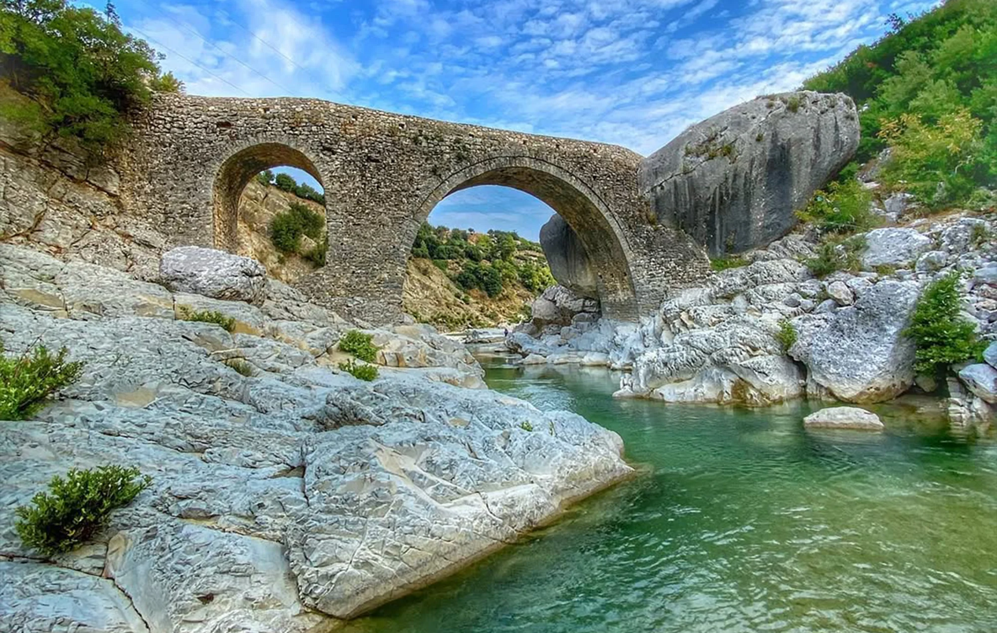Brataj Bridge near Villa Si Era, Southern Albania